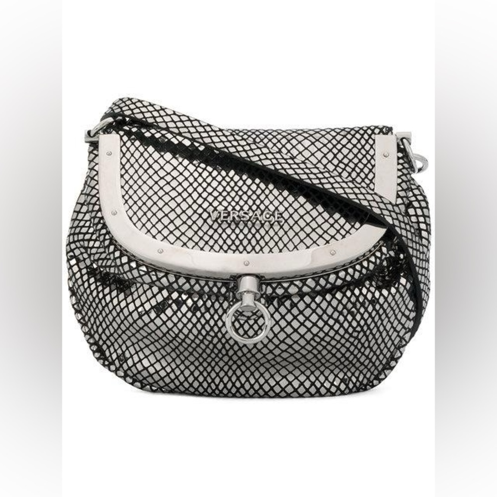 Versace Mini Pouch Shoulder Bag Leather Disco Metallic NWT $1,225